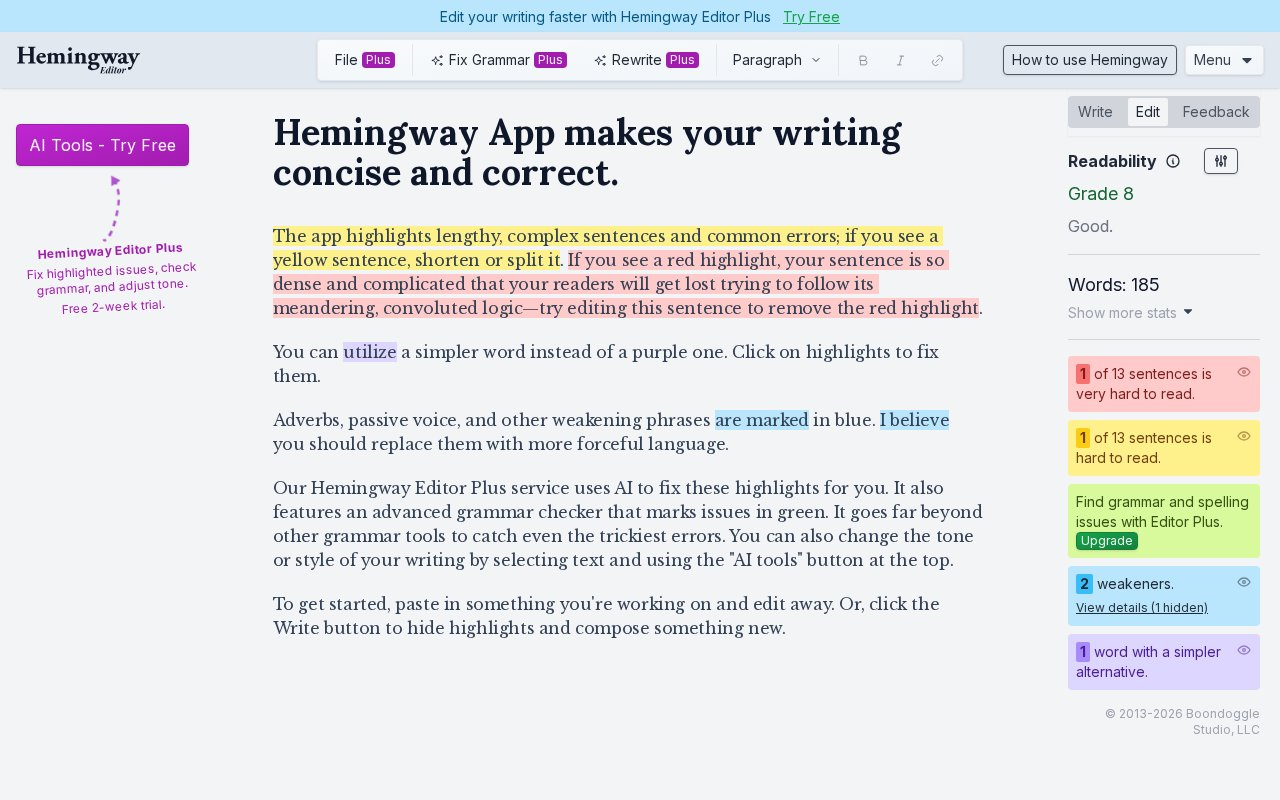 Hemingway official product visual