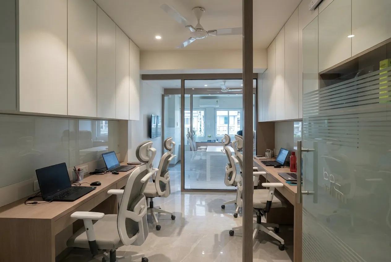 Bright studio workspace with natural light