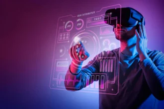 Man wearing VR goggle