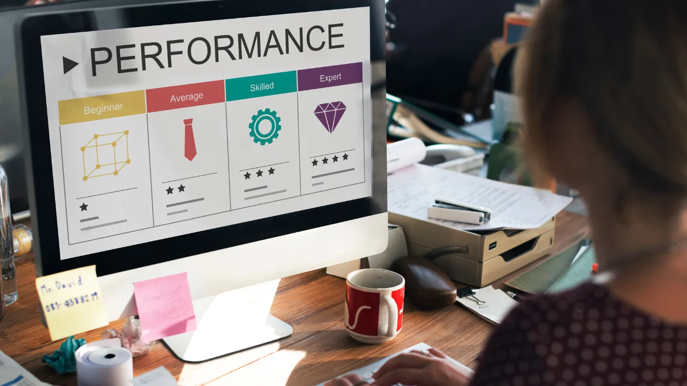 Performance metrics on a computer screen for marketing strategies in Mumbai.